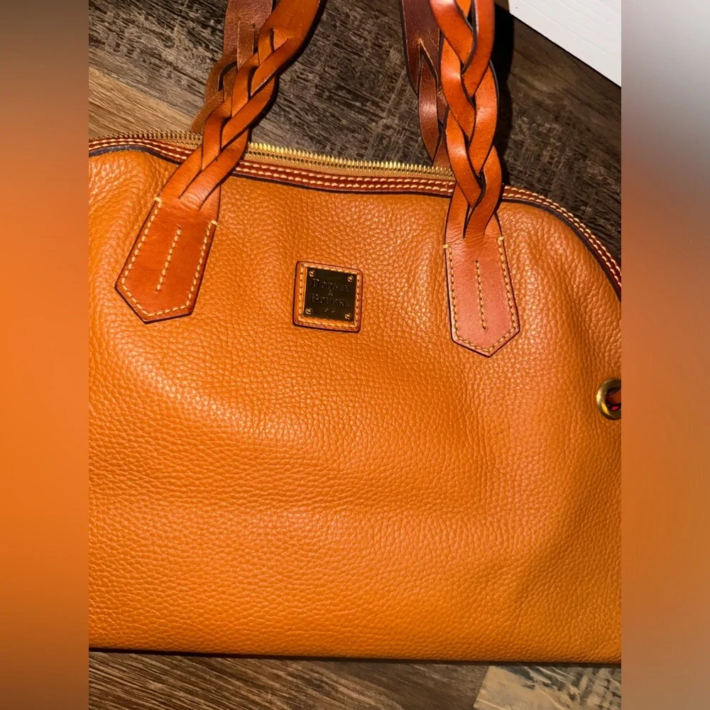 Dooney & Bourke Large Brown Satchel Bag - Picture 3 of 6